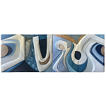 Арт-объект ручной работы Blue Abstraction из 4-х панелей варинант исполнения - 5 | Loft Concept в Воронеже