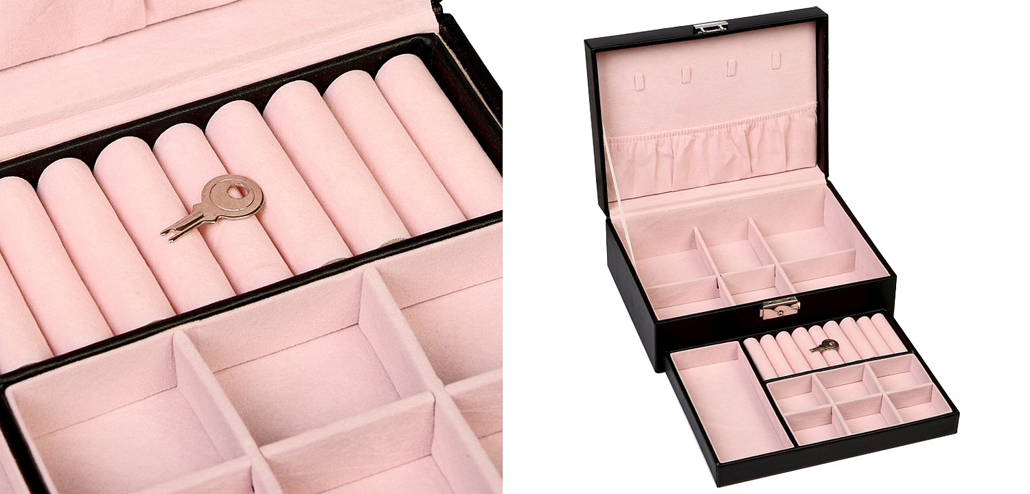 Шкатулка Brangwen Jewerly Organizer Box black Шкатулка Brangwen Jewerly Organizer Box black - Loft-Concept в Воронеже