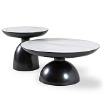 Столик журнальный круглый на черном металлическом основании Сharacter варинант исполнения - 3 | Loft Concept в Воронеже