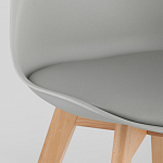 Стул с основой из пластика и мягким сиденьем Arvika Grey варинант исполнения - 6 | Loft Concept в Воронеже