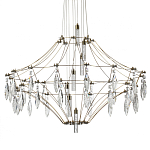 Люстра подвесная из металла с прозрачными подвесками из хрусталя Quasar 93 варинант исполнения - 1 | Loft Concept в Воронеже