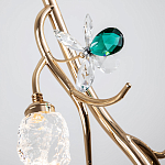 Подвесной светильник с хрустальными плафонами и декором Alvere Crystal Hanging Lamp варинант исполнения - 4 | Loft Concept в Воронеже