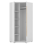 Шкаф угловой с белым глянцевым фасадом Grace of Furniture варинант исполнения - 2 | Loft Concept в Воронеже