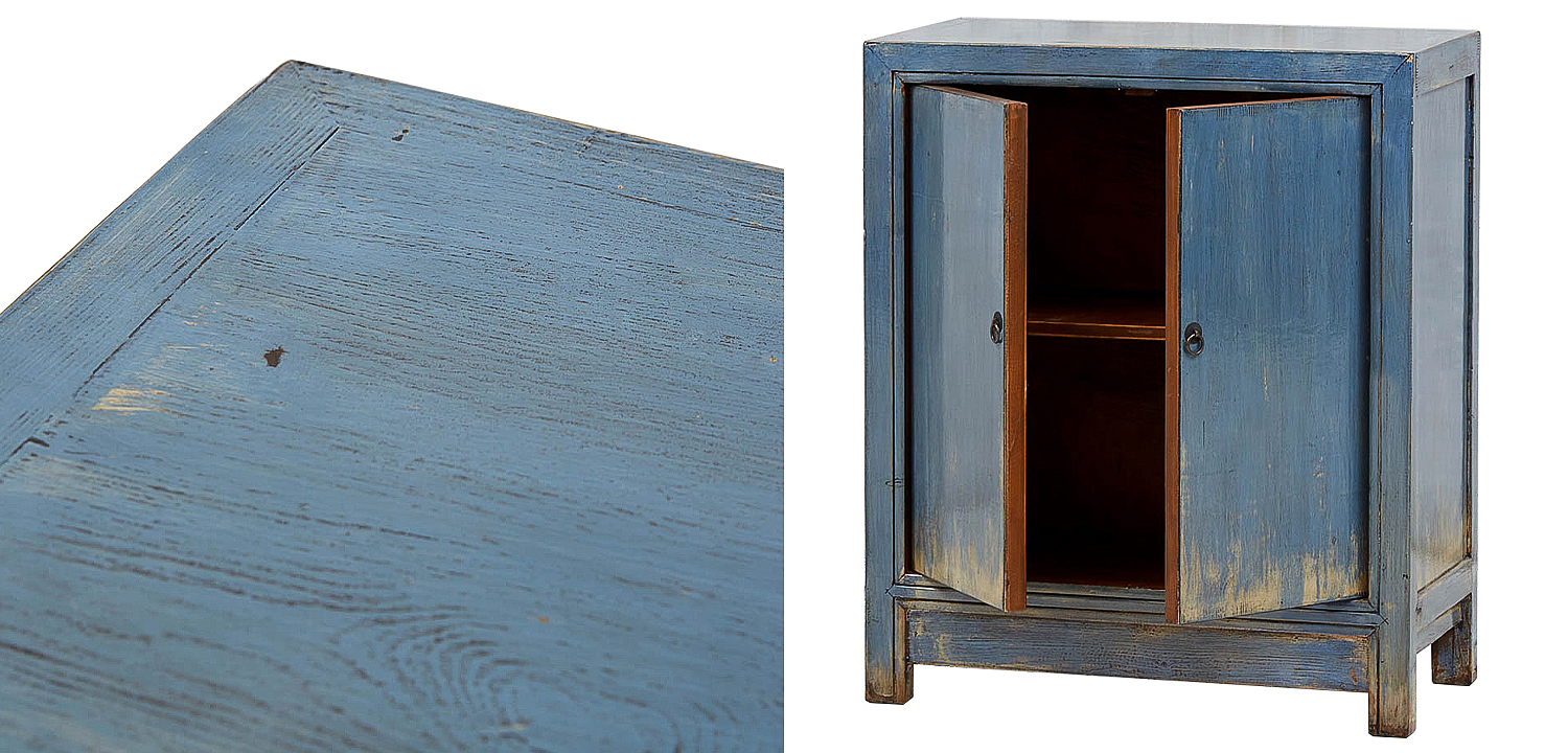 Комод голубой Blue Vintage Chest of Drawers Chinese Collection Комод голубой Blue Vintage Chest of Drawers Chinese Collection - Loft-Concept в Воронеже