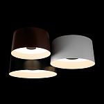 Потолочный светильник с 3-мя цилиндрическими абажурами черного белого и коричневого цвета Urban Dome варинант исполнения - 4 | Loft Concept в Воронеже