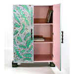 Премиальный Шкаф Defoliation двухстворчатый роспись зеленые листья  варинант исполнения - 3 | Loft Concept в Воронеже