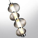 Подвесной светильник с 4-мя рифлеными стеклянными шарами Marcelh Light варинант исполнения - 5 | Loft Concept в Воронеже