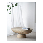 Столик кофейный кремового цвета с овальной столешницей и круглым основанием Cream Dalmen Table варинант исполнения - 10 | Loft Concept в Воронеже