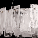 Люстра круглая с подвесными прямоугольными пластинами из стекла Glacier Panels варинант исполнения - 6 | Loft Concept в Воронеже