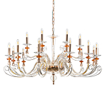 Люстра с 18-ю лампочками и изогнутыми прозрачными элементами из стекла Twisted Glass Candles Chandelier варинант исполнения - 1 | Loft Concept в Воронеже