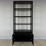 Стеллаж со стеклянными полками Elsa Dreams Black варинант исполнения - 3 | Loft Concept в Воронеже