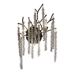 Бра на ветвистым серебрянном каркасе со стеклянными подвесами Raceme варинант исполнения - 1 | Loft Concept в Воронеже