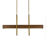 Люстра линейная прямоугольная Wooden Straight Shapes варинант исполнения - 2 | Loft Concept в Воронеже