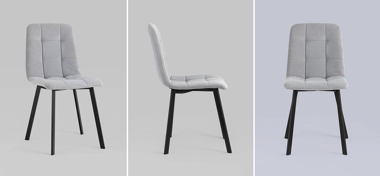Стул NANCY S Chair Светло-Серый велюр Стул NANCY S Chair Светло-Серый велюр - Loft-Concept в Воронеже