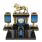 Настольный письменный набор из лазурита с декором в виде льва Golden Lion варинант исполнения - 1 | Loft Concept в Воронеже
