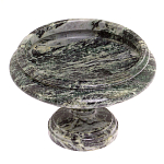 Фруктовница средняя из натурального камня Змеевик Шабровский Natural Stone Fruit Bowls варинант исполнения - 2 | Loft Concept в Воронеже