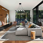 Бра с 6-ю круглыми плафонами на черном основании Maxine Light варинант исполнения - 3 | Loft Concept в Воронеже