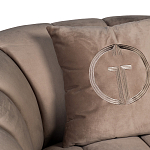 Дизайнерское кресло мягкое из серого велюра Serenity варинант исполнения - 2 | Loft Concept в Воронеже