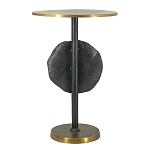Столик приставной с абстрактным основанием и акцентом в виде золотистого диска Heavenly Space варинант исполнения - 2 | Loft Concept в Воронеже