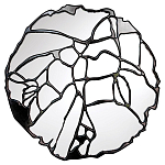 Зеркало кругле в декоративной раме чёрного цвета Black Ratio варинант исполнения - 1 | Loft Concept в Воронеже