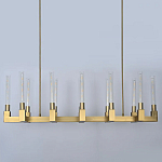Люстра CANELLE Linear Chandelier 12 Modern Brass варинант исполнения - 2 | Loft Concept в Воронеже