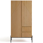 Шкаф с геометрическим рисунком на дверцах Anders Light Wood варинант исполнения - 1 | Loft Concept в Воронеже