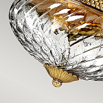 Потолочный светильник цвета латунь с прозрачным рифленым плафоном в форме чаши Hinkley варинант исполнения - 3 | Loft Concept в Воронеже