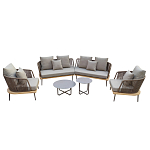 Диван садовый угловой Counter серый варинант исполнения - 3 | Loft Concept в Воронеже