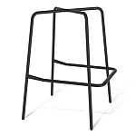 Барный стул со спинкой и подлокотниками на 4-х металлических ножках Douglas Rhombus Черный Велюр варинант исполнения - 5 | Loft Concept в Воронеже