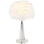 Настольная лампа с перьями Plumage White Table Lamp варинант исполнения - 1 | Loft Concept в Воронеже