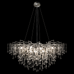 Люстра подвесная с прозрачными стеклянными подвесками в форме капель Диаметр 100 см Droplet Chandelier варинант исполнения - 13 | Loft Concept в Воронеже