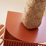 Оранжевый приставной стол из металла Lattice варинант исполнения - 6 | Loft Concept в Воронеже