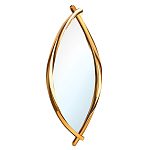 Зеркало овальное в деревянной золотистой раме Oval Gold Lines варинант исполнения - 1 | Loft Concept в Воронеже