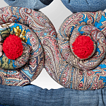 Кукла из одежды и павлопосадских платков Rusalka Blue Jeans варинант исполнения - 3 | Loft Concept в Воронеже