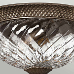Потолочный светильник с чашеобразным плафоном из толстого волнообразного стекла и широким узорчатым основанием Hinkley варинант исполнения - 3 | Loft Concept в Воронеже