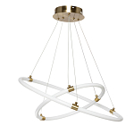 Люстра подвесная с двумя пересекающимися белыми светодиоидными кольцами Luke Lampco Tracer Lamp варинант исполнения - 2 | Loft Concept в Воронеже