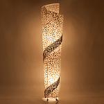 Торшер из перламутра на металлическом каркасе Indonesian Spiral 2 варинант исполнения - 4 | Loft Concept в Воронеже