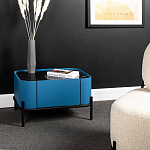 Тумба прикроватная чёрно-голубая с  ящиком Blue Cabinet варинант исполнения - 5 | Loft Concept в Воронеже