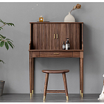 Туалетный стол деревянный с ящиком и зеркалом Moon Walnut Furniture варинант исполнения - 3 | Loft Concept в Воронеже