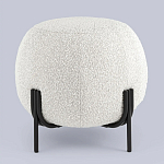 Пуф в ткани букле молочного цвета Pikelet варинант исполнения - 2 | Loft Concept в Воронеже