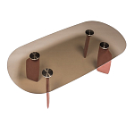 Обеденный стол со стеклянной столешницей и розовыми ножками с тканевой обивкой Wrigley варинант исполнения - 1 | Loft Concept в Воронеже