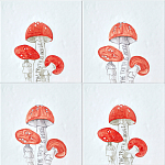 Плитка с узором Мухомор варинант исполнения - 1 | Loft Concept в Воронеже