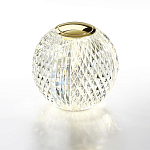 Настольная лампа с прозрачным шарообразным плафоном на цилиндрической подставке Crystal Globule варинант исполнения - 4 | Loft Concept в Воронеже