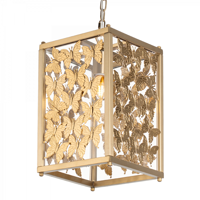 Tommy Mitchell Butterfly Pendant Light Латунь Прозрачное Стекло в Воронеже | Loft Concept 