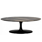 Стол журнальный овальный с столешницей из искусственного мрамора Alonso Gloss варинант исполнения - 1 | Loft Concept в Воронеже