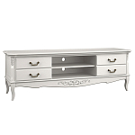 ТВ-тумба белая из массива бука с 4-мя ящиками и 2-мя полками White Provence варинант исполнения - 1 | Loft Concept в Воронеже