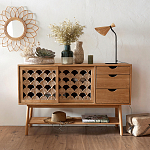 Зеркало из ротанга в форме цветка WICKER MIRROR 65  варинант исполнения - 3 | Loft Concept в Воронеже