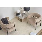 Кресло полукруглое мягкое с буклированной обивкой Armchair with Boucle Upholstery варинант исполнения - 5 | Loft Concept в Воронеже