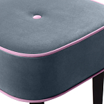 Квадратный мягкий пуф на черных ножках Winton Pouf Square варинант исполнения - 24 | Loft Concept в Воронеже