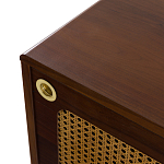 ТВ-тумба из ореха с плетеным декором Eland Wooden Wicker TV Stand варинант исполнения - 6 | Loft Concept в Воронеже